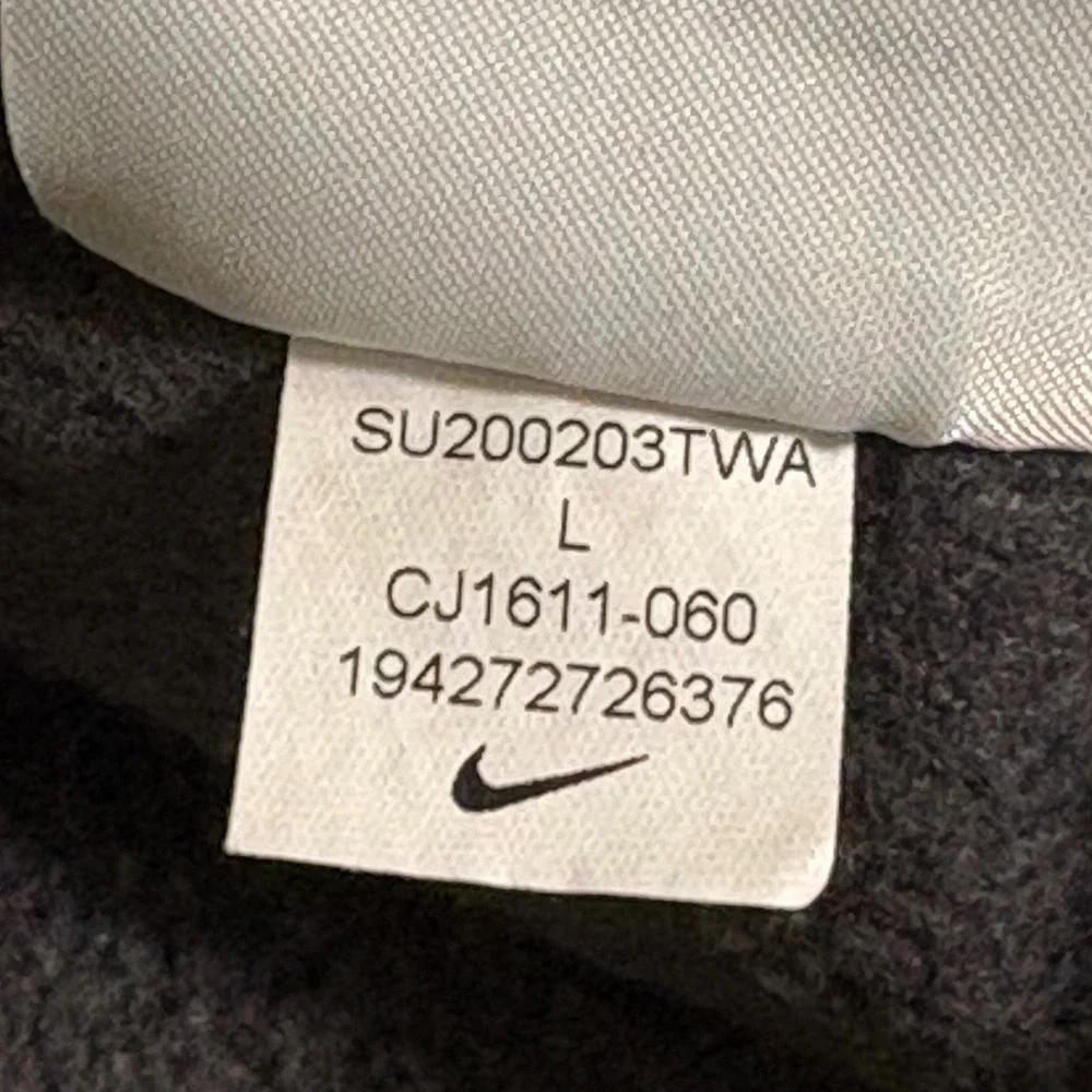 Nike Mens Embroidered Swoosh Pullover Hoodie Anthracite Grey CJ1611-060 Large